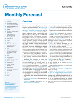 Monthly Forecast