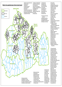 Wards in the Unparished Areas in Surrey County Council 3-Knaphill Ward 13-Old Woking Ward 23-St