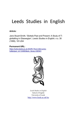 Leeds Studies in English