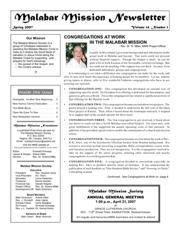 Spring 2007 Volume 14, Number 1