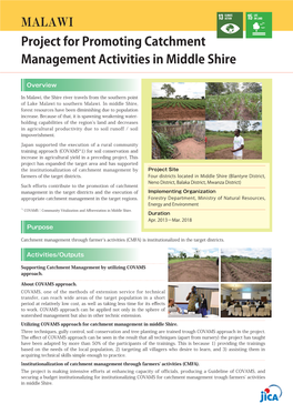 MALAWI Project for Promoting Catchment Management Activities in Middle Shire