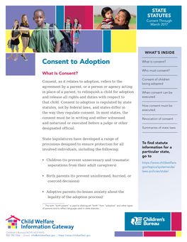 Consent to Adoption What Is Consent?