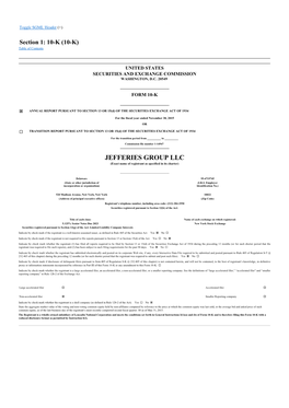 JEFFERIES GROUP LLC (Exact Name of Registrant As Specified in Its Charter)