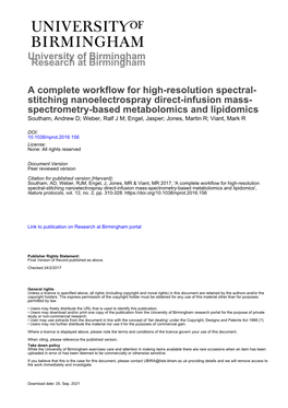 A Complete Workflow for High-Resolution Spectral