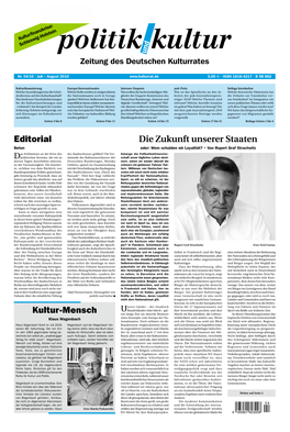 Editorial Kultur-Mensch Die Zukunft Unserer Staaten