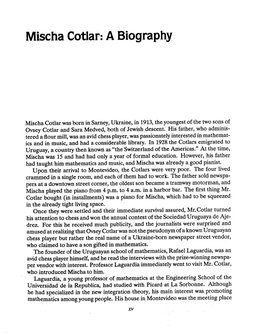Mischa Cotlar: a Biography