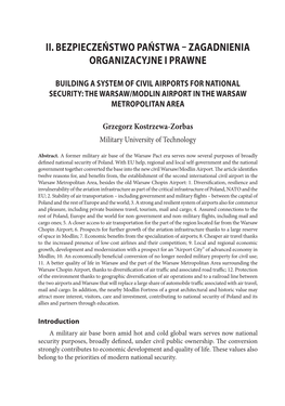 Ii. Bezpieczeństwo Państwa – Zagadnienia Organizacyjne I Prawne