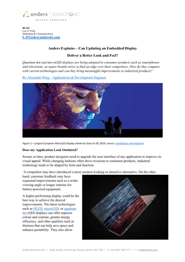 Anders Explains – Can Updating an Embedded Display Deliver a Better