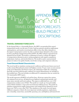 Travel Demand Forecasts and No-Build Project Descriptions