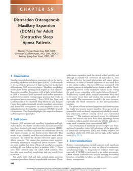 (DOME) for Adult Obstructive Sleep Apnea Patients