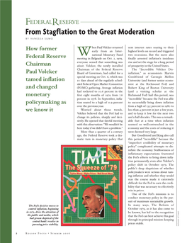 From Stagflation to the Great Moderation by VANESSA SUMO