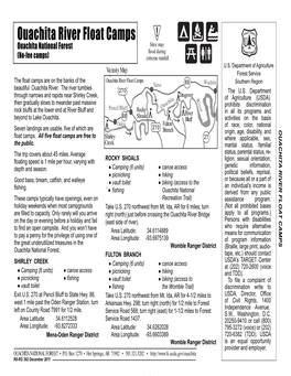 Ouachita River Float Camps Ouachita National Forest Sites May Flood During (No-Fee Camps) Extreme Rainfall U.S
