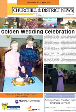CHURCHILL & DISTRICT NEWS Golden Wedding Celebration
