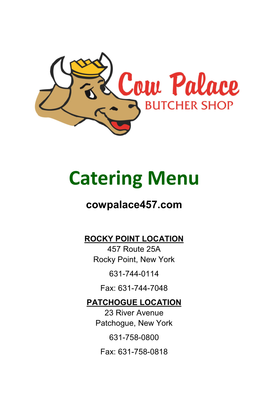 Catering Menu Cowpalace457.Com