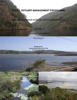 C.A.P.E. Estuary Management Programme