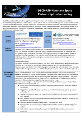 DECD-ATP-Neumann Space Partnership Understanding