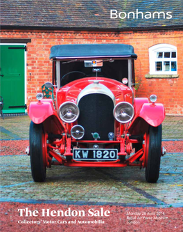 The Hendon Sale Royal Air Force Museum Collectors’ Motor Cars and Automobilia London