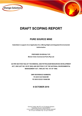 Draft Scoping Report