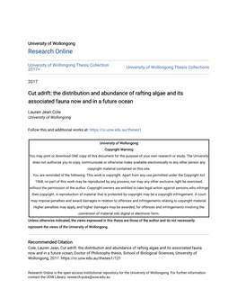 The Distribution and Abundance of Rafting Algae and Its Associated Fauna Now and in a Future Ocean