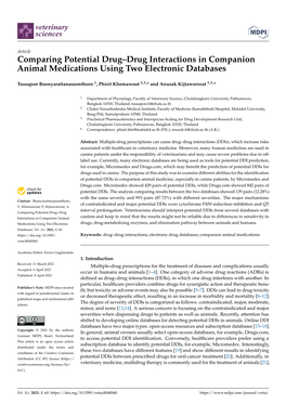 Comparing Potential Drug–Drug Interactions in Companion Animal Medications Using Two Electronic Databases