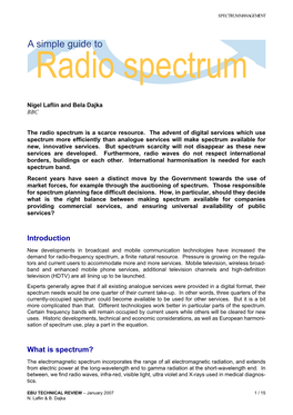 A Simple Guide to Radio Spectrum