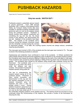 Pushback Hazards