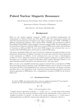 Pulsed NMR Review