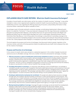 What Are Health Insurance Exchanges?