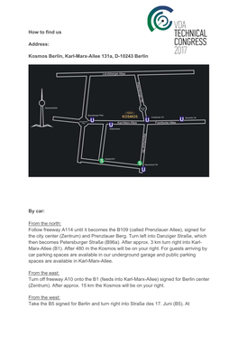 Kosmos Berlin, Karl-Marx-Allee 131A, D-10243 Berlin By