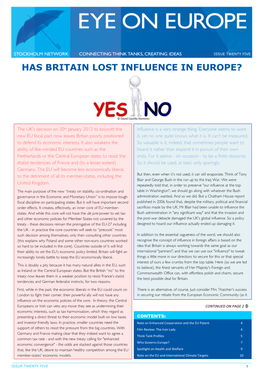 Has Britain Lost Influence in Europe?