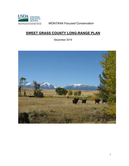 Sweet Grass County Long Range Plan 2019