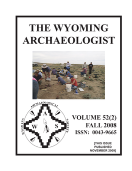 The Wyoming Archaeologist