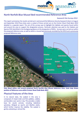 North Norfolk Blue Mussel Bed Recommended Reference Area