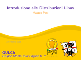 Introduzione Alle Distribuzioni Linux Matteo Pani