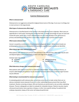 Canine Osteosarcoma