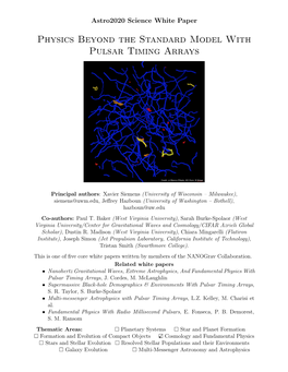 Physics Beyond the Standard Model with Pulsar Timing Arrays