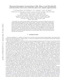 Arxiv:2106.02311V2 [Nucl-Th] 8 Jun 2021 with a Charged Lepton and No Pions Detected in the ﬁnal State