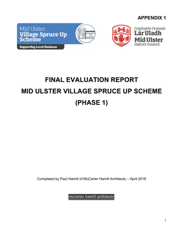 Final Evaluation Report Mid Ulster Village Spruce up Scheme (Phase 1)