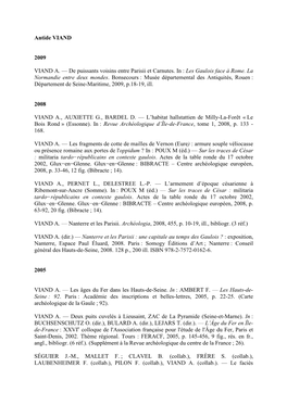 Antide VIAND 2009 VIAND A. — De Puissants Voisins Entre Parisii Et Carnutes. in : Les Gaulois Face À Rome. La Normandie Entre