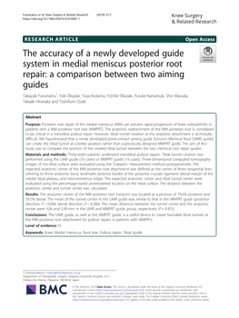 The Accuracy of a Newly Developed Guide System in Medial Meniscus