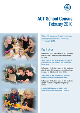 ACT School Census February 2010