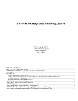 University of Chicago Library Shelving Addition