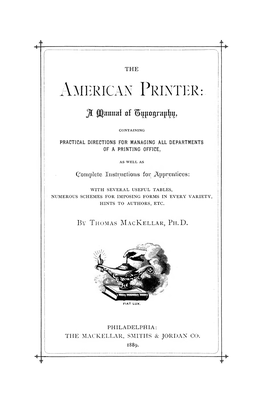 The American Printer: a Manual of Typography