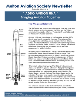 Melton Aviation Society Newsletter Edition No 8 April 2014