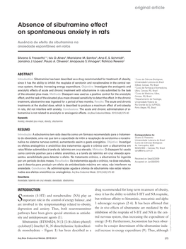 Absence of Sibutramine Effect on Spontaneous