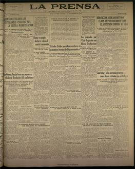 La Prensa: Único Diario Español E Hispano Americano En Nueva York