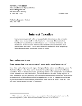 Internet Taxation