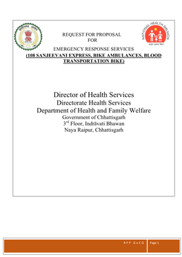 Request for Proposal for Emergency Response Services Njeevani Express