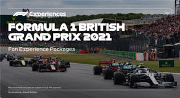 FORMULA 1 BRITISH GRAND PRIX 2021 Fan Experience Packages