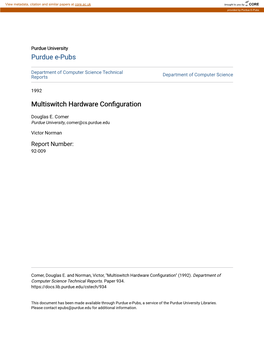 Multiswitch Hardware Configuration